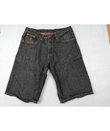 Rocawear Mens Denim Jean Shorts Size 36 Black - £20.10 GBP