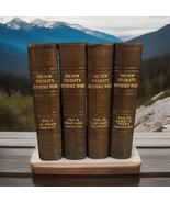 The New Student’s Reference Work 4 Volumes Leather HC 1909 Vintage Antique - $400.03 CAD