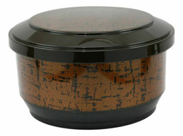 Large Japanese Restaurant Grade Gold Ohitsu Rice Container Serving Bowl &amp; Scoop - £32.16 GBP