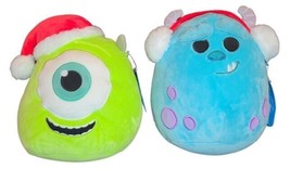 Disney Squishmallows Christmas Monsters Inc Plush Set 8&quot; Mike Sulley Win... - £38.07 GBP