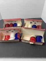 Vintage Bicycle &amp; Hoyle Poker Chips Lot In Colors Ivory Red Blue 305 Total Chips - £6.38 GBP