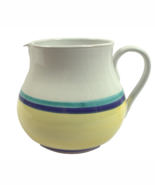 Classic Pitcher with Colorful Band Design Italy Blue Green Yellow Pink 4... - $466.87 MXN