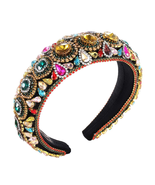 Rhinestone Padded Headband Baroque Crystal Embellished Hairbands Colorfu... - £19.98 GBP