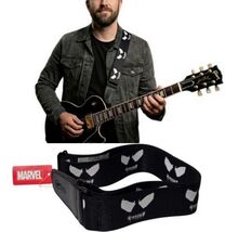 Buckle-Down Marvel Venom Face Guitar Strap Black White Made in USA 2015 NWT - $24.74