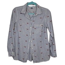 Old Navy striped Fox Blouse Sz Petite Small - $14.58