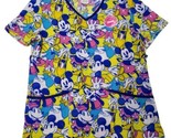 Disney Mickey Mouse Scrub Star Scrub Top Donald Duck Goofy Daisy Size Sm... - $17.81