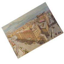 Hotel Patria Naples Italy Postcard Vintage 50s 60s Unposted Street Lithograph  - £8.61 GBP