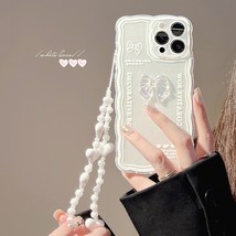 Korean Cute Bow-knot Lanyard Clear Phone Case For iPhone 14 13 12 11 Pro Xs Max  - £7.55 GBP