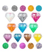 10PCS Face Body Glitter Colorful Face Sparkles Glitter Chunky Sequins Me... - £19.41 GBP