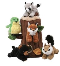 UNIPAK Plush Forest Treehouse Stump with Five Animal Friends - $23.38