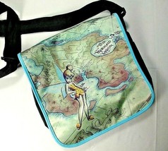 Disney Peter Pan Never Lands Tinker Bell Map Mermaid Lagoon School Messenger Bag - £39.64 GBP