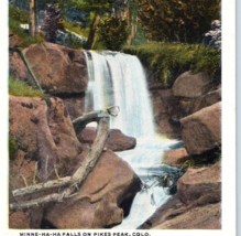 Minne-Ha-Ha Falls Pikes Peak Colorado Postcard Vintage - $11.96