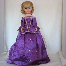 Queen Elizabeth, 20 inch vintage doll, dress in handmade outfit, stand included - £51.06 GBP
