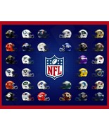 NFL HELMETS 8X10 PHOTO PICTURE FOOTBALL - £3.85 GBP