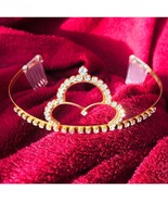 Beautiful Sunnywood Shimmering Gold Rhinestone Tiara with Combs 2.5&quot; Hig... - $21.95