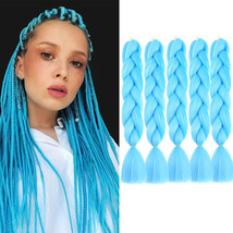 Doren Jumbo Braids Synthetic Hair Extensions 5pcs, A31 Sky Blue - £18.03 GBP