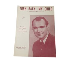 Turn Back My Child 1965 McDuff Vintage Sheet Music Piano Voice Easy List... - $14.03