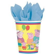 Peppa Pig Paper Cups Birthday Party Supplies 8 Per Package 9 oz New - £3.08 GBP