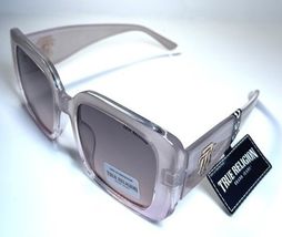 NEW TRUE RELIGION Transparent Pink Gold Logo Designer TR56404 Sunglasses... - $45.99