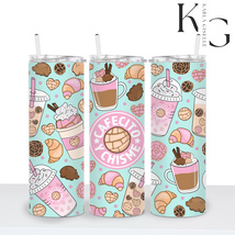 Karla Giselle Teal and Pink Cafecito y Chisme 20oz Tumbler - $24.49