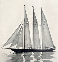 The Atlantic Yacht Sailboat King&#39;s Cup 1928 Race To Spain Nautical Print DWS2 - £15.66 GBP