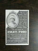 Vintage 1912 Eskay&#39;s Food Smith, Kline &amp; French Co. Little Boy Original Ad - $6.64