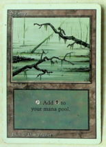 Swamp (C Dark) - Revised Series - 1994 - Magic The Gathering - Slight Wear - £3.82 GBP