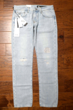 Armani Exchange $170 A|X J13 Mens Slim LT Blue Scraped Pure Cotton Jeans... - $62.36