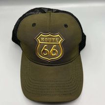 Route 66 Trucker Hat Men Green Black Big Bear Snap Back Cap - $12.44 CAD