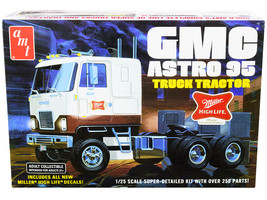 Skill 3 Model Kit GMC Astro 95 Truck Tractor &quot;Miller&quot; 1/25 Scale Model by AMT - £62.62 GBP