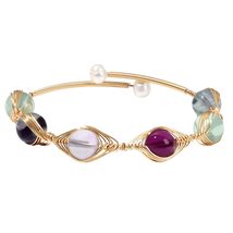 Fashion Birthday Present Mom&#39;s Gift Healing Beads Handmade Bracelet 14K Gold Cla - £11.23 GBP