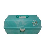 Caboodles of California 1980&#39;s Teal Marble 3 Tier Makeup Case with Mirror - $33.31