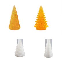 2 Pcs 3D Christmas Tree Silicone Resin Mold, Casting Craft Light Holder Epoxy Re - £9.80 GBP