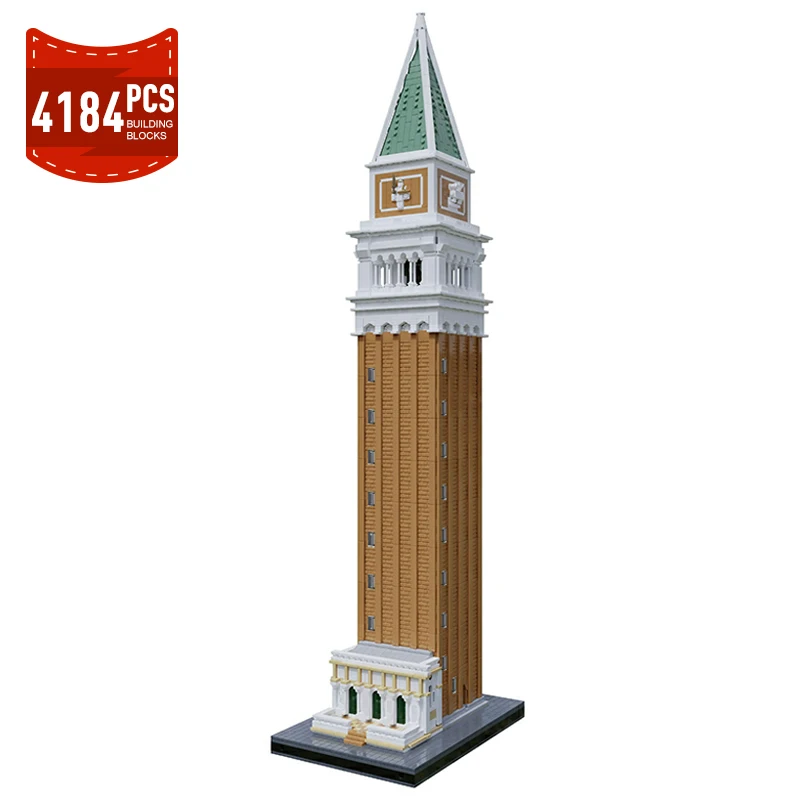 Moc City Architecture Saint Mark&#39;s Campanile Model Building Blocks Set Venice - £284.09 GBP