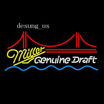 New Miller Genuine Draft Bridge Beer Lager Neon Sign 24&quot;x20&quot; - £198.72 GBP