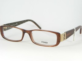 New Fendi F671 239 Brown Transparent Eyeglasses Glasses Frame 51-16-130mm Italy - £93.20 GBP