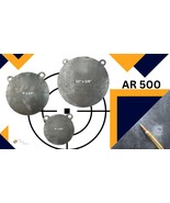 AR500 Steel Gong Shooting Target 3/8  6&quot; + 8&quot; + 10&quot;  Round 2-Hole 0200127 - $90.49 CAD