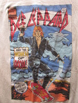 Def Leppard Vintage Women 1987 Comic Book Concert Tour Shirt Medium (?) Hysteria - £258.11 GBP