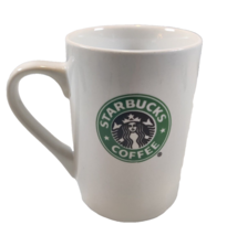 Starbucks 2008 Coffee Mug Cup 10 oz White Double Sided Mermaid Logo  - £5.46 GBP
