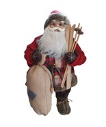 Sking Santa Clause Free Standing Christmas Winter Holiday Decoration 23&quot;... - £21.03 GBP