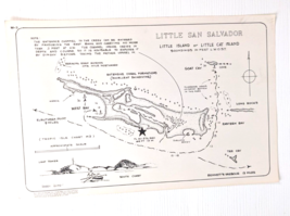 1977 tropic isle publishers Little San Salvador Map chart Harry Kline Ba... - £15.50 GBP