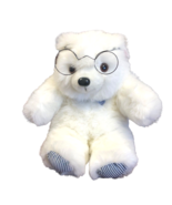 Reinhart Collection White TEDDY BEAR 17” Blue Stripe Feet Plush Grandpa ... - £21.33 GBP