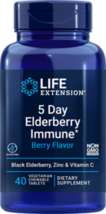 MAKE OFFER! 2 Pack Life Extension 5 Day Elderberry Immune (Berry Flavor) Zinc C - £21.23 GBP