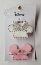 Disney x Baublebar Minnie Minnie Mouse Rhinestone Pink White Hair Claw Clip Set - £18.92 GBP