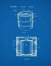 Beer Keg Patent Print - Blueprint - $7.95+