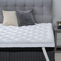 Pamyo Extra Thick Full Size Mattress Topper, Down Alternative, White, Full - £63.94 GBP