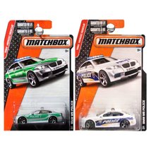 Matchbox Bmw M5 Police Set Of 2 In White And Silver With Protectors - £42.27 GBP