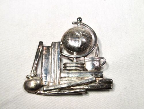 Primary image for Vintage Sterling Silver Teacher Stamped Mexico Brooch Pin K118