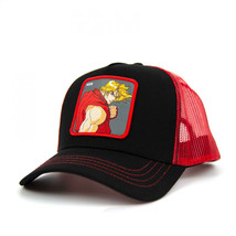 Street Fighter Ken Patch Trucker Hat Multi-Color - £27.32 GBP