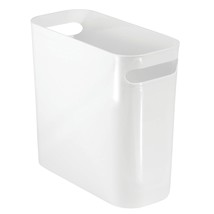 mDesign Plastic Small Trash Can, 1.5 Gallon/5.7-Liter Wastebasket, Narrow Garbag - £23.17 GBP